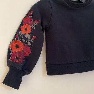 7 For All Mankind Girls' Embroidered Pop-Over Sweatshirt size 6